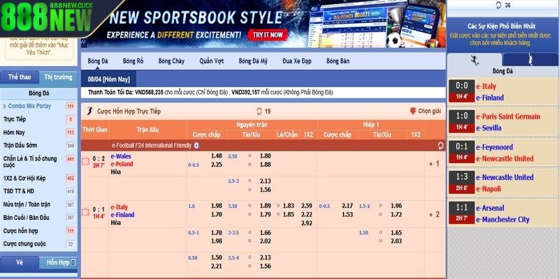 Sbobet cung cấp tỷ lệ cược bóng hấp dẫn không cưỡng lại được